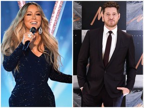 Mariah Carey and Michael Buble, the unofficial King and Queen of Christmas music.