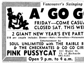 Pink Pussycat ad in the Dec. 23, 1966 Vancouver Sun.
