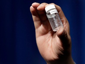 Canada and the U.S. suffer about 77,000 deaths a year from fentanyl. Europe doesn't come close. It's enforcement agencies are desperate to stop fentanyl crossing the Atlantic. (Photo: An example of the amount of fentanyl that can be deadly.)