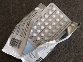 A one-month dosage of hormonal birth control pills is displayed in Sacramento, Calif., Friday, Aug. 26, 2016.