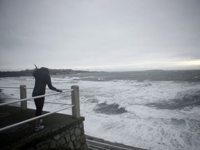 The British Columbia government has issued a bulletin encouraging people to prepare for an atmospheric river bearing down on the south coast next week. Strong winds push across Vancouver Island during a storm, Tuesday, Jan. 5, 2021.