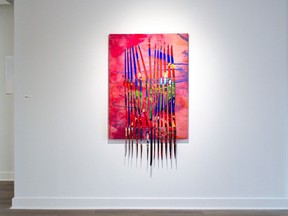 In the new solo show Rooted Synergy Exploring Radical Indigenous Love, on now at Vancouver’s Fazakas Gallery until Jan. 20, Cree-Métis visual artist Jason Baerg continues to explore 'material experimentation on abstraction, the interplay of forms, and Indigenous futuristic symbols.'