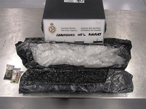 Canada Border Services Agency officers seized cocaine and methamphetamine in a suitcase at Abbotsford International Airport on March 29, 2023. A woman from Mexico has been sentenced to six years for importing and trafficking illegal drugs.