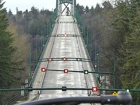 Lions Gate Bridge and the Stanley Park causeway are closed Sunday morning.