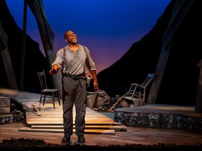 Jeremiah Sparks plays coal miner Maurice Ruddick in the Arts Club's touring remount of its 2021 production Beneath Springhill.