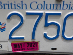 File photo of a B.C. licence plate.