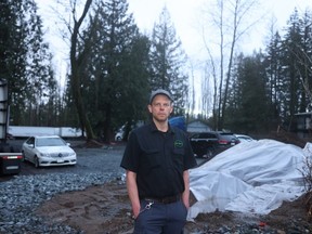 Anniedale-Tynehead resident Chris Marino, whose rented home is an area designated for light industrial use, said a nearby truck parking lot and storage area is an eyesore and a nuisance. The Surrey neighbourhood where he grew up is rapidly changing.