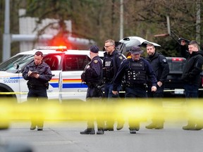 File photo: RCMP on scene at 102A Ave and 170A St. on February 9, 2022. Photo: Nick Procaylo/PNG.