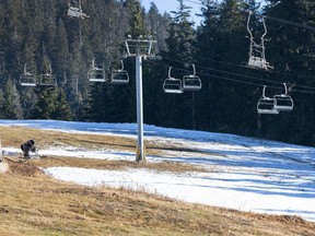 Both Cypress Mountain and Mount Seymour are closed Wednesday due to unseasonably warm temperatures and rain. This November 2023 file photo shows the early season state of Cypress Mountain.