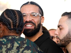 Drake attends Michael Rubin's 2023 Fanatics Super Bowl Party at the Arizona Biltmore on February 11, 2023 in Phoenix, Arizona.