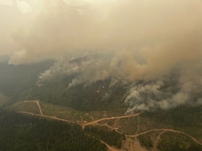 The Tintagel wildfire, northeast of Burns Lake, British Columbia, Canada on July 15, 2023.