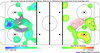 The shot chart from Saturday's Canucks vs. Red Wings game.