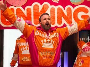 Ben Affleck starred in a new Super Bowl commercial for Dunkin' alongside pals Matt Damon and Tom Brady, and wife Jennifer Lopez.