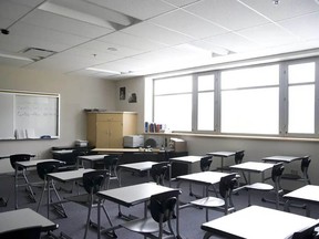 File photo of an empty classroom.