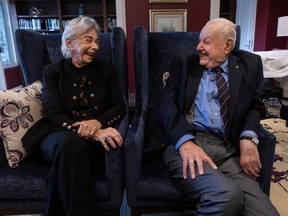 Hubert Romer and Betty Ann Baxter at Amica White Rock on Thursday, February 8, 2024