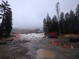 Mild weather scenes from Cypress Mountain in the pouring rain as mild weather has forced closures on local ski hills in Vancouver, B.C., on February 2, 2024.