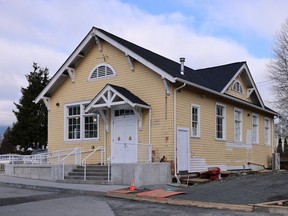 A small schoolhouse from Kitsilano that was moved by barge to the Squamish reserve in North Vancouver.