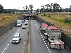 A trucking company is back on the road after being suspended and fined for one of its overheight trailers that struck the ceiling of the George Massey Tunnel earlier this month.