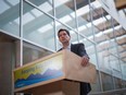 B.C. Premier David Eby speaks during a news conference in Surrey on Jan. 26, 2024.