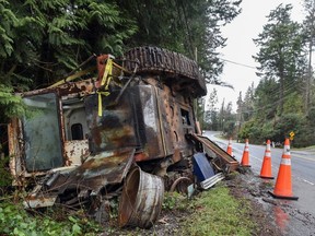 The stolen rock drill which fell off the trailer in West Sechelt on Jan. 31.