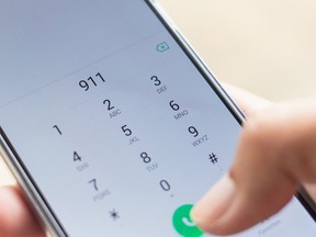 Emergency and urgency, dialing 911 on smartphone screen. Credit: iStock/Getty Images Plus