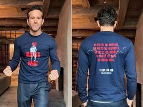 Ryan Reynolds is working with the Terry Fox Foundation again in 2024 to promote a commemorative T-shirt line with proceeds going to cancer research in Canada.