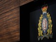 Mounties in Williams Lake, B.C., say a child has died in a plunge through the ice on Tyee Lake, in the province's Cariboo region. The RCMP logo is seen outside the force's 'E' division headquarters in Surrey, B.C., Thursday, March 16, 2023.