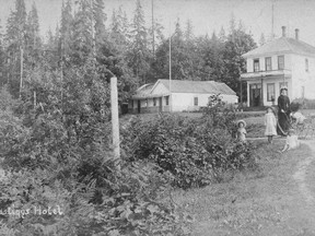 Hastings Hotel, 1886. This was a settlement near today's New Brighton Park. J.A. Brock/Vancouver Archives AM54-S4-: Dist P40