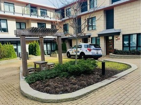 A woman has been killed on the UBC endowment lands. She was found in a home at 5410 Shortcut Road. Two have been arrested and IHIT has the case. Photos: Nick Procaylo