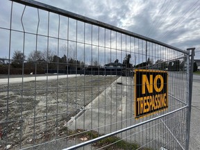 Site of former Nanaimo Hells Angels clubhouse, now owned by the B.C. government. The site is expected to be sold this spring. Kim Bolan photo.