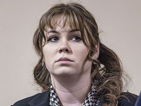 FILE - "Rust" movie armorer Hannah Gutierrez-Reed during her involuntary manslaughter trial in Santa Fe, N.M., Tuesday, March 5, 2024.