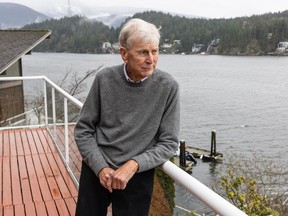 Former Vancouver Sun reporter and columnist Malcolm Parry at his North Vancouver, BC home Friday, March 8, 2024.