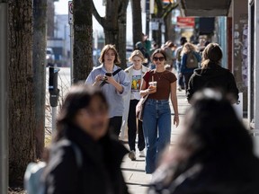 A dose of sunshine, following months of rain and gloom, bring out the crowds in Vancouver, BC Saturday, March 16, 2024 to enjoy some fresh air and relax outdoors.