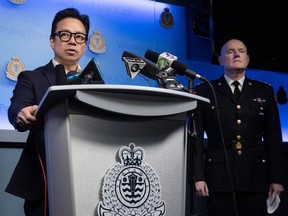 Vancouver Mayor Ken Sim and VPD Chief Constable Adam Palmer give an update to several investigations into attacks that have occurred in the city in the past week,