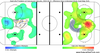 The shot chart from Sunday's game 1 between the Vancouver Canucks and Nashville Predators, from NaturalStatTrick.com