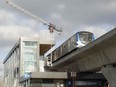 Construction continues on the new Capstan Canada Line station in Richmond, requiring that service into the city be reduced on weekday evenings for seven weeks.