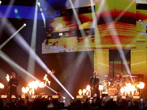 Nickelback performs during the 2023 Juno Awards at Rogers Place on March 13 in Edmonton.