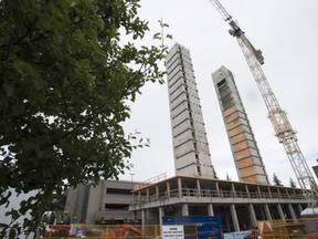 A new building is being built at the University of British Columbia campus in Vancouver, B.C., Monday, June, 13, 2016. The province is making building-code changes allowing for the use of mass timber in buildings up to 18 storeys, an increase from the previous 12-storey limit.