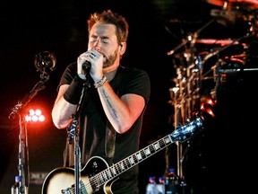 Chad Kroeger of Nickelback performs for a crowd of 7,200 at Moncton's Avenir Centre Tuesday night.