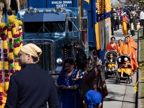Thousands of people took part in the annual Vaisakhi parade in Vancouver on Saturday, April 13, 2024.