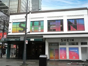 Ultra-fast fashion company Shein plans to open a pop-up store in the Granville Entertainment District in downtown Vancouver in April.