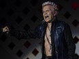 FILE - British singer Billy Idol performs during the Rock in Rio music festival in Rio de Janeiro, Brazil, Friday, Sept. 9, 2022. Idol will headline a pre-game concert ahead of the Super Bowl on Feb. 11 just outside Allegiant Stadium, where the NFL?s two best teams face off.
