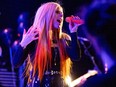 Avril Lavigne performs at the Roxy for SiriusXM and Pandora's Small Stage Series' on Feb. 25, 2022, in West Hollywood, Calif.
