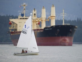 File photo of vessels in the waters off Jericho Beach.
