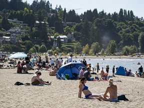 Spanish Banks Beach is among seven Vancouver beaches where alcohol will be allowed this summer in a renewal of a pilot first introduced in 2023.