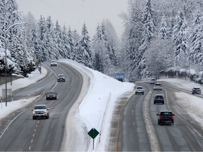 Several centimetres of snow is forecast to fall across the mountain passes in B.C.'s southern Interior on May 15 to 17, 2024.