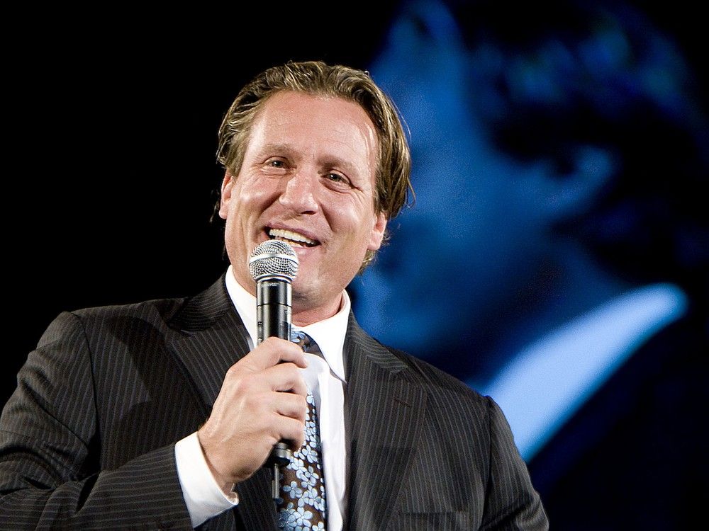 NHL superstar Jeremy Roenick was the guest speaker at the ' Off The Leash' CIS University of Saskatchewan Huskies Hockey Dogs luncheon at Prairieland Center, October 21, 2011.