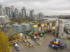 The former Ocean Concrete facility, now known as Heidelberg Materials, on Granville Island.