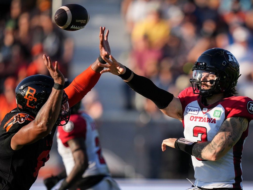 B.C. Lions 38, Ottawa Redblacks 12: Nathan Rourke Is All Business | The ...