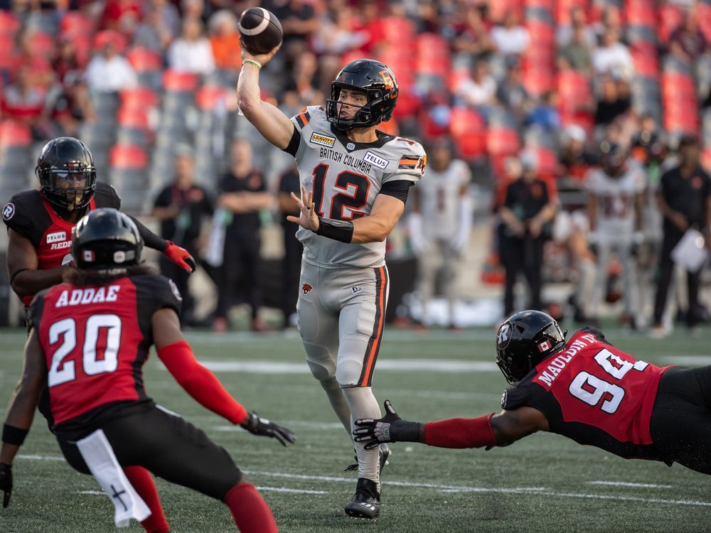 B.C. Lions 38, Ottawa Redblacks 12: Nathan Rourke Is All Business | The ...